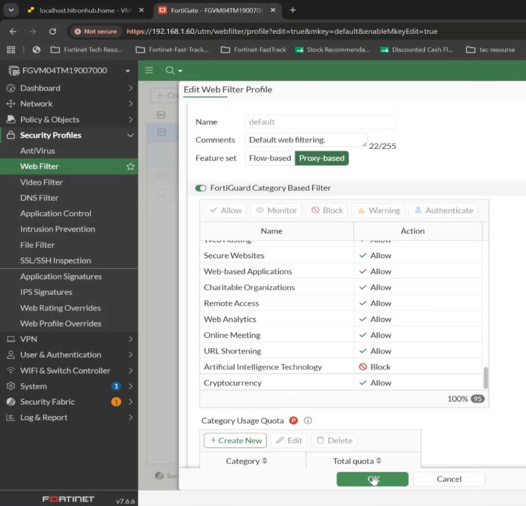 Block AI Apps on FortiGate: Monitor & Block ChatGPT, Claude via Web Filter 3 web filter