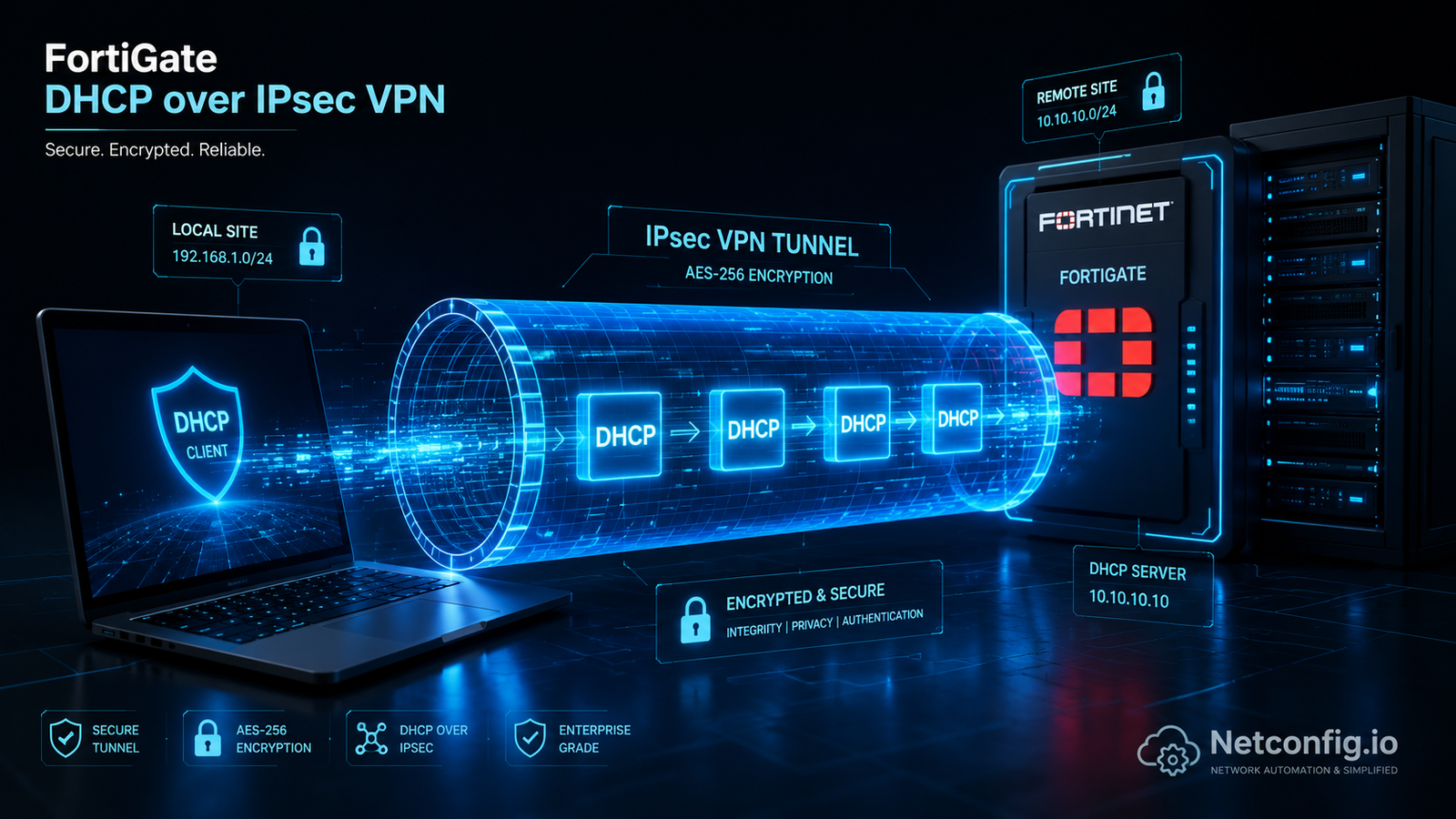 FortiGate DHCP over IPsec VPN
