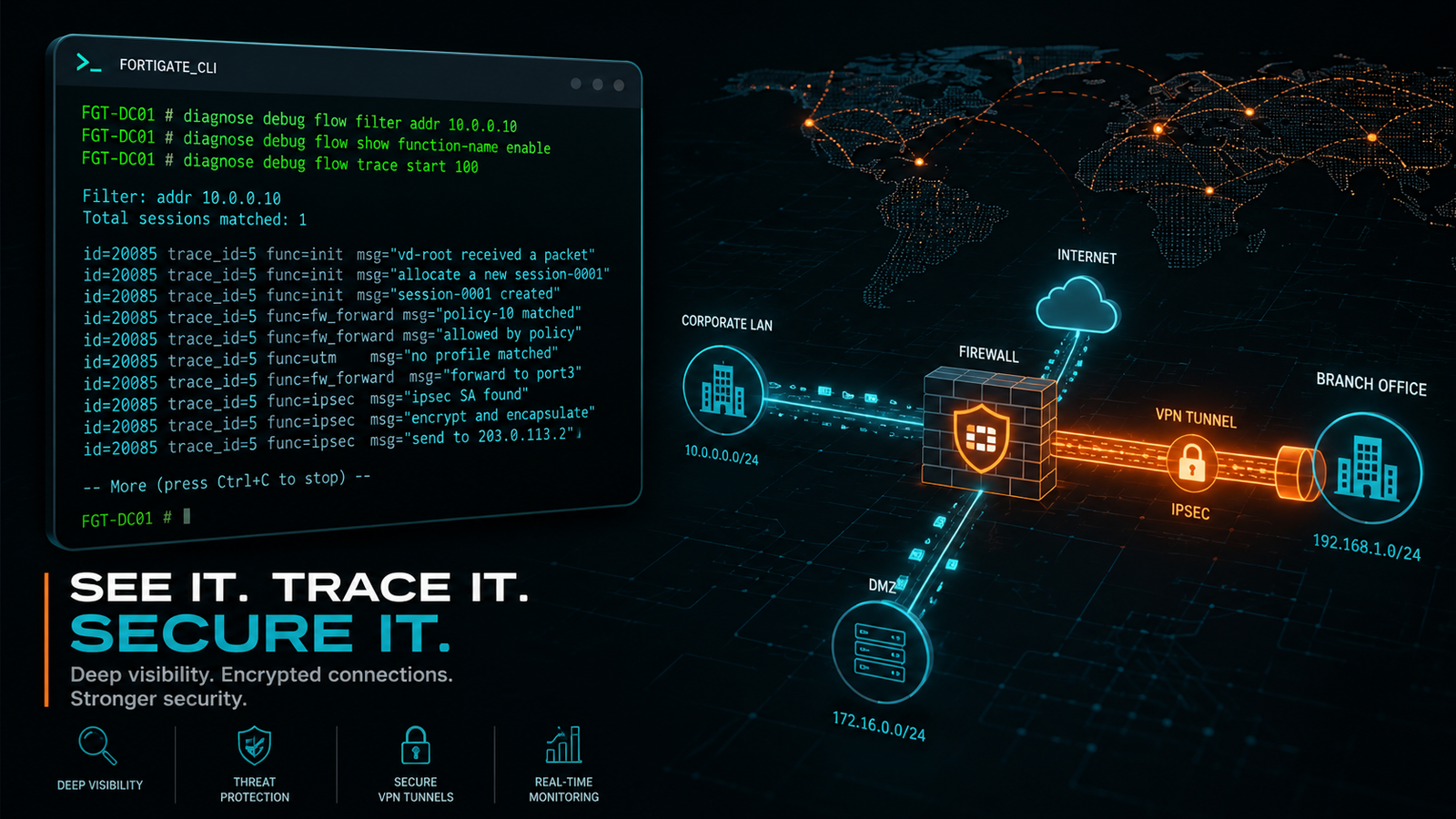 FortiGate debug commands